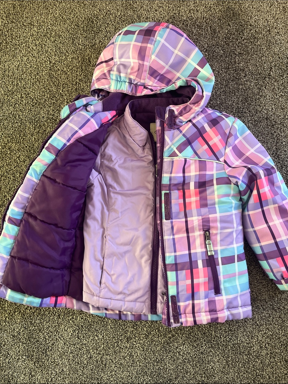 Cherokee 2-in-1 Hooded Puffer Coat with Removable Jacket Liner 4T